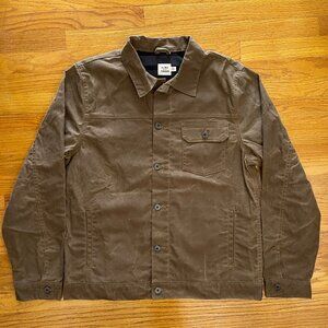 Flint and Tinder Waxed Trucker Jacket Mens XL Flannel Lined Huckberry Blanket
